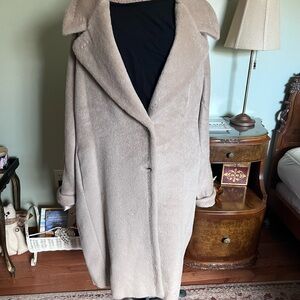 Marina Rinaldi Alpaca/Wool Cream Teddy Jacket